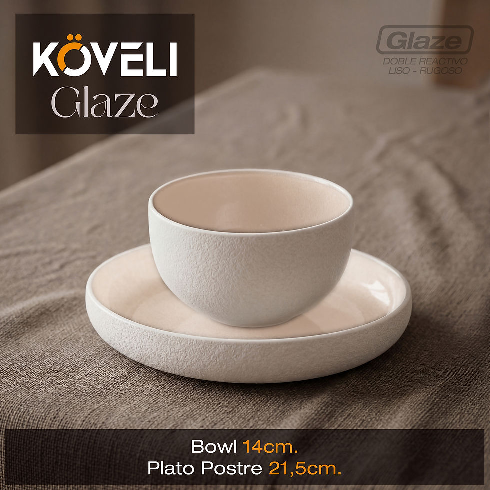 Miniatura: KÖVELI GLAZE. Set Vajilla 4Pcs.  Stoneware. White Color