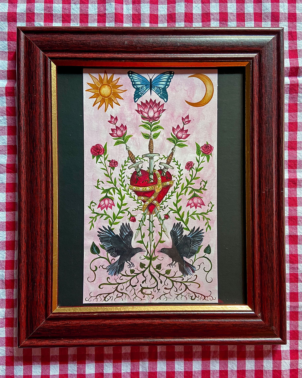 Thumbnail: Three Of Swords - Original Painting
