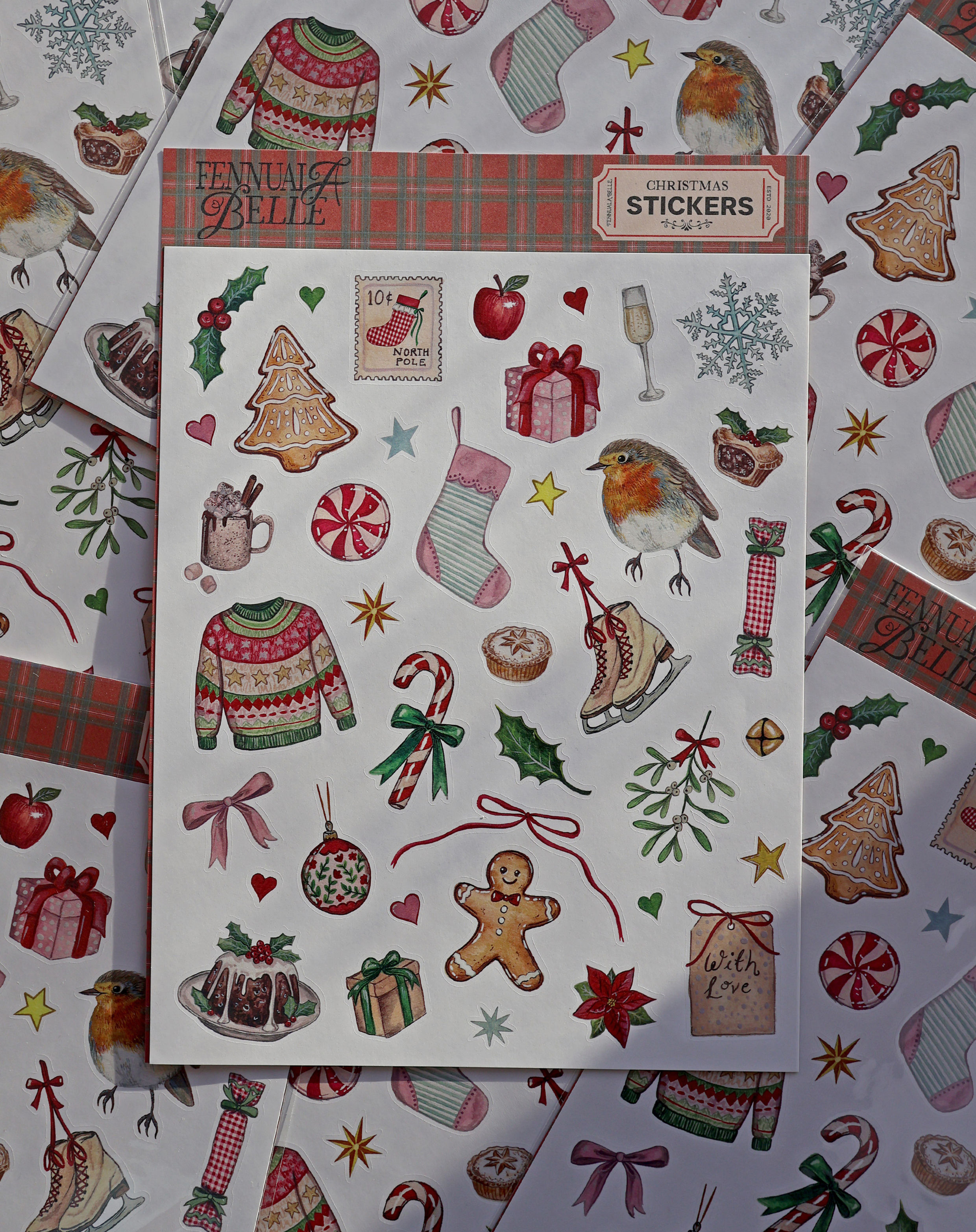 Christmas Stickers 8.25" X 10.5"