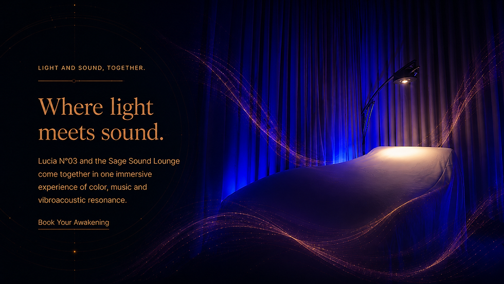 Lucia No 3 and Sage Sound Lounge where sound bath and light meet to create a unique experience 