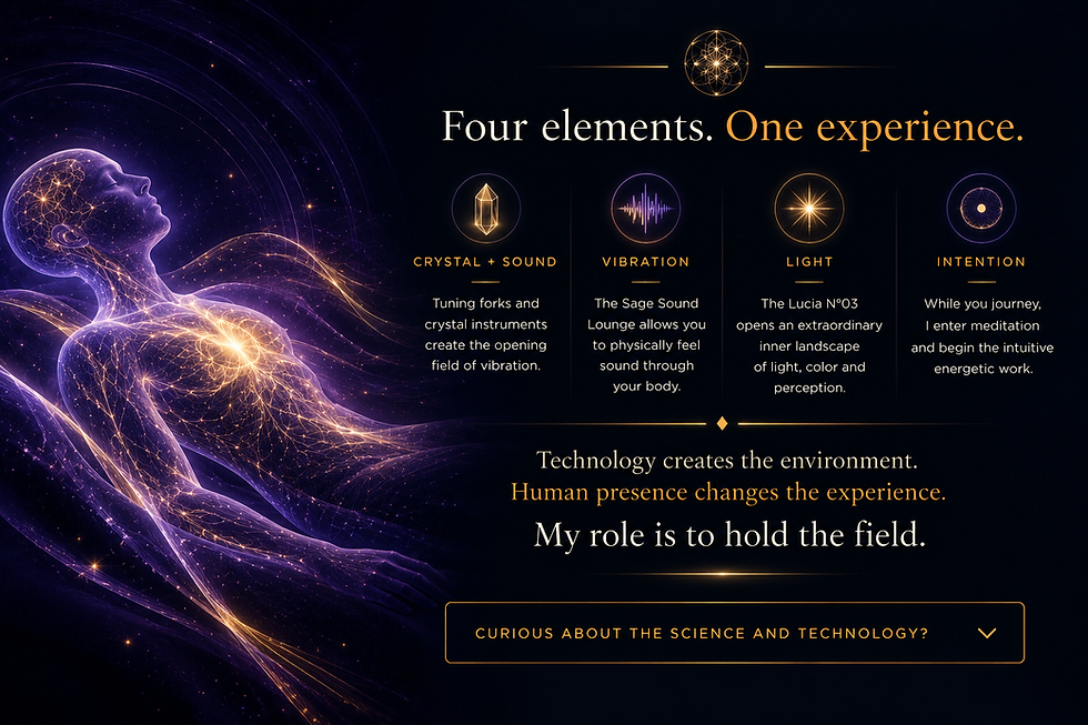 Four elements of Energy Healing Spokane: Crystal, Sound, Vibration, Light.