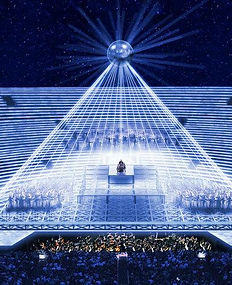 Allestimento di Stefano Poda per Aida, geometrie e giochi di luce