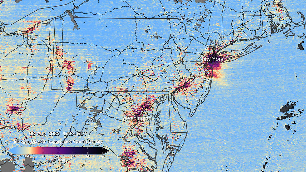 NASA shares first images from US pollution-monitoring instrument