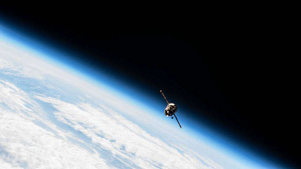 The Roscosmos Progress 81 cargo resupply ship is pictured after undocking from the International Space Station’s Zvezda service module. It would later reenter the Earth's atmosphere above the Pacific Ocean for a safe demise, completing an eight-month space station resupply mission.