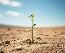 a plant sprout growing in a dessert.jpg