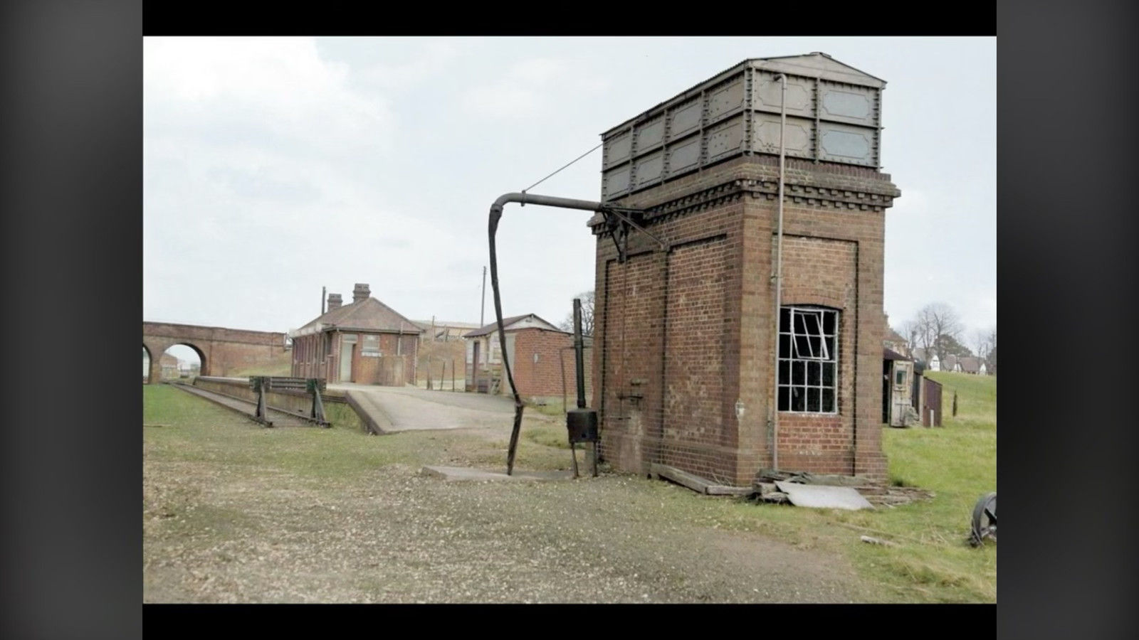 Water tower with roof
