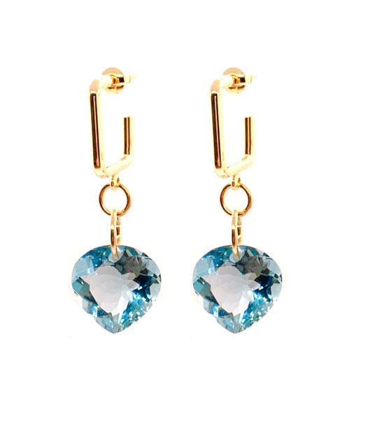 Thumbnail: Aquamarine Drop-Shape Earrings
