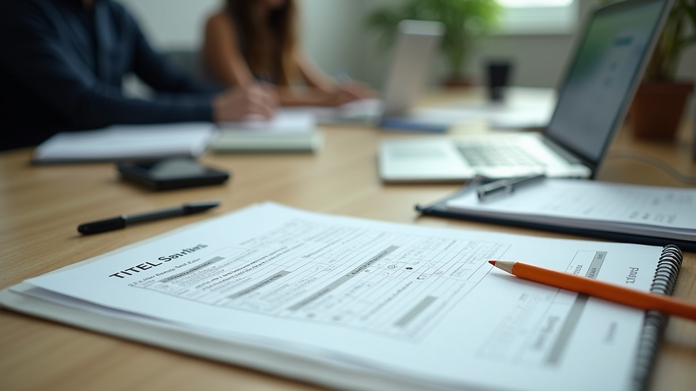 High angle view of practice test materials on a desk