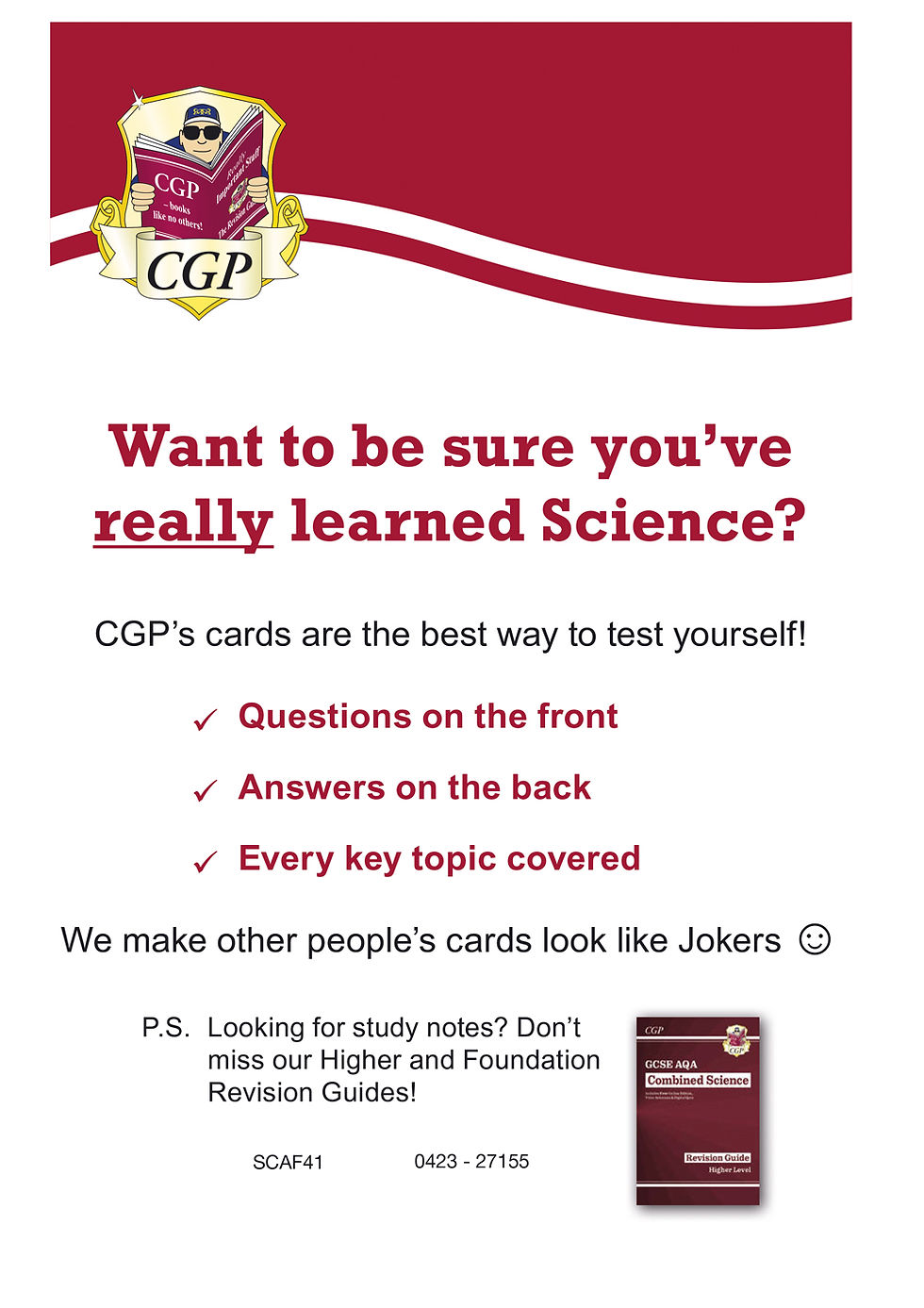 Thumbnail: GCSE Combined Science AQA Revision Question Cards: All-in-one Biology, Chemistry