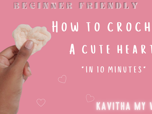 Crochet Valentines Day Gift: Easy Cute Heart tutorial 🧶 ❤️ ❤️❤️#crochet #valentinesday