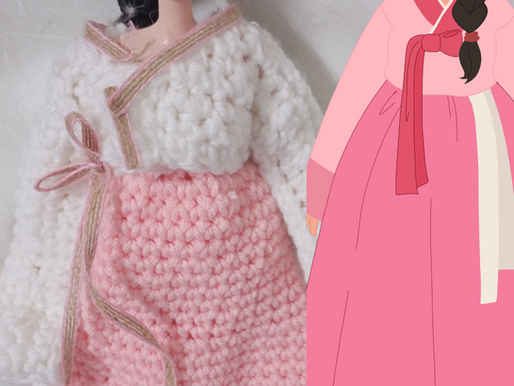 Crochet a Hanbok Dress for Your Doll – Step-by-Step Tutorial