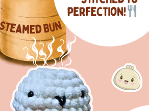 🥟 The Cutest Steamed Bun You'll Ever Crochet – Free Pattern Inside!