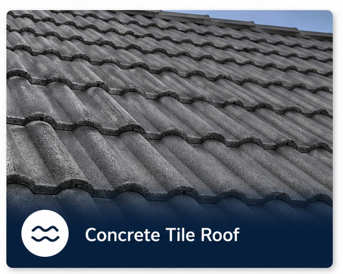Concrete tile roof