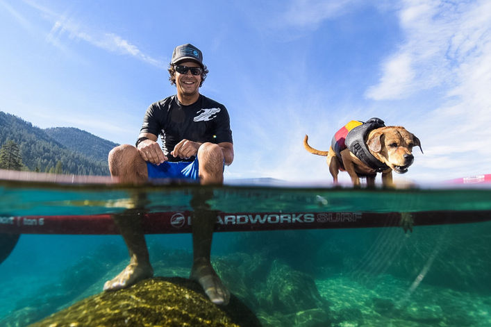 Sup Shredding with your furry friend!