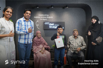 Happy Hearing Aid user of Synva Hearing Aids Experience Center