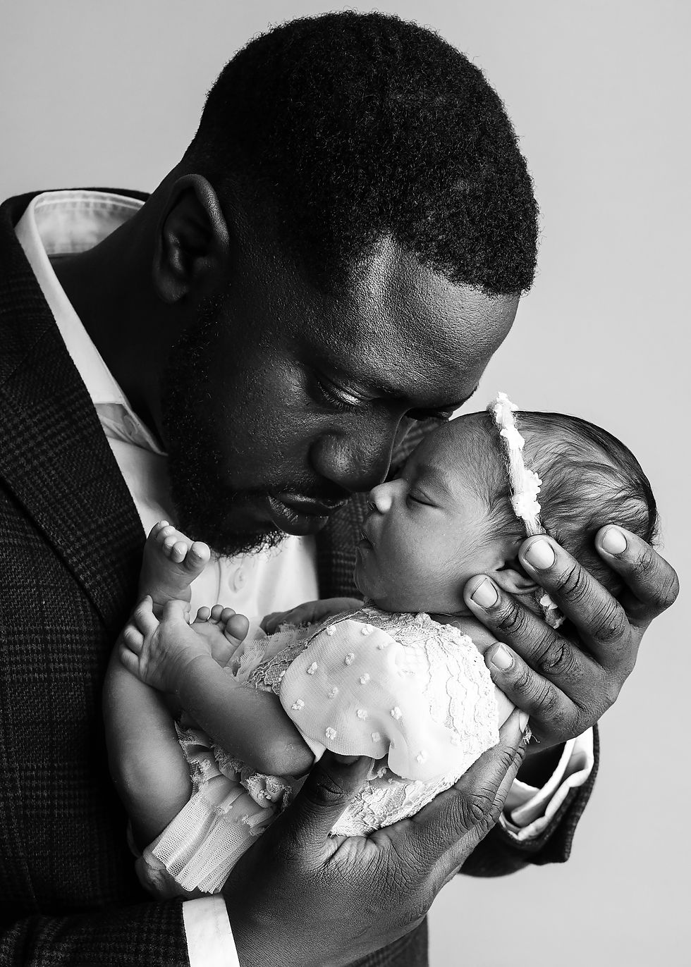 father and daughter new born