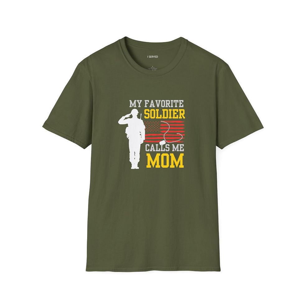 Thumbnail: My Favorite Soldier Calls Me Mom Softstyle T-Shirt