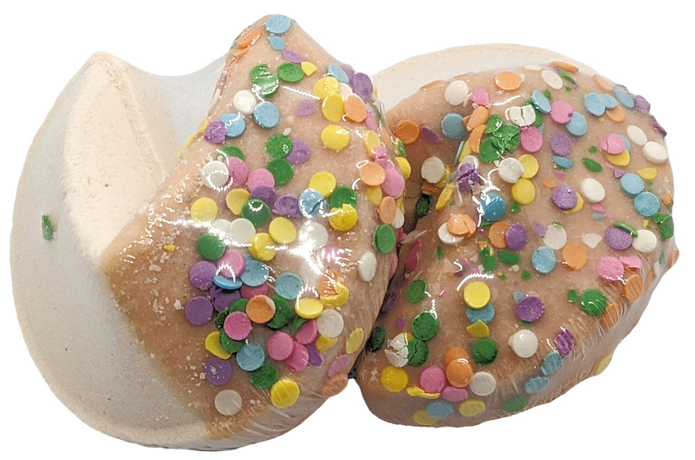 Thumbnail: Handcrafted Citrus Mint Fortune Cookie Bath Bomb, Organic Cocoa Butter Frosting