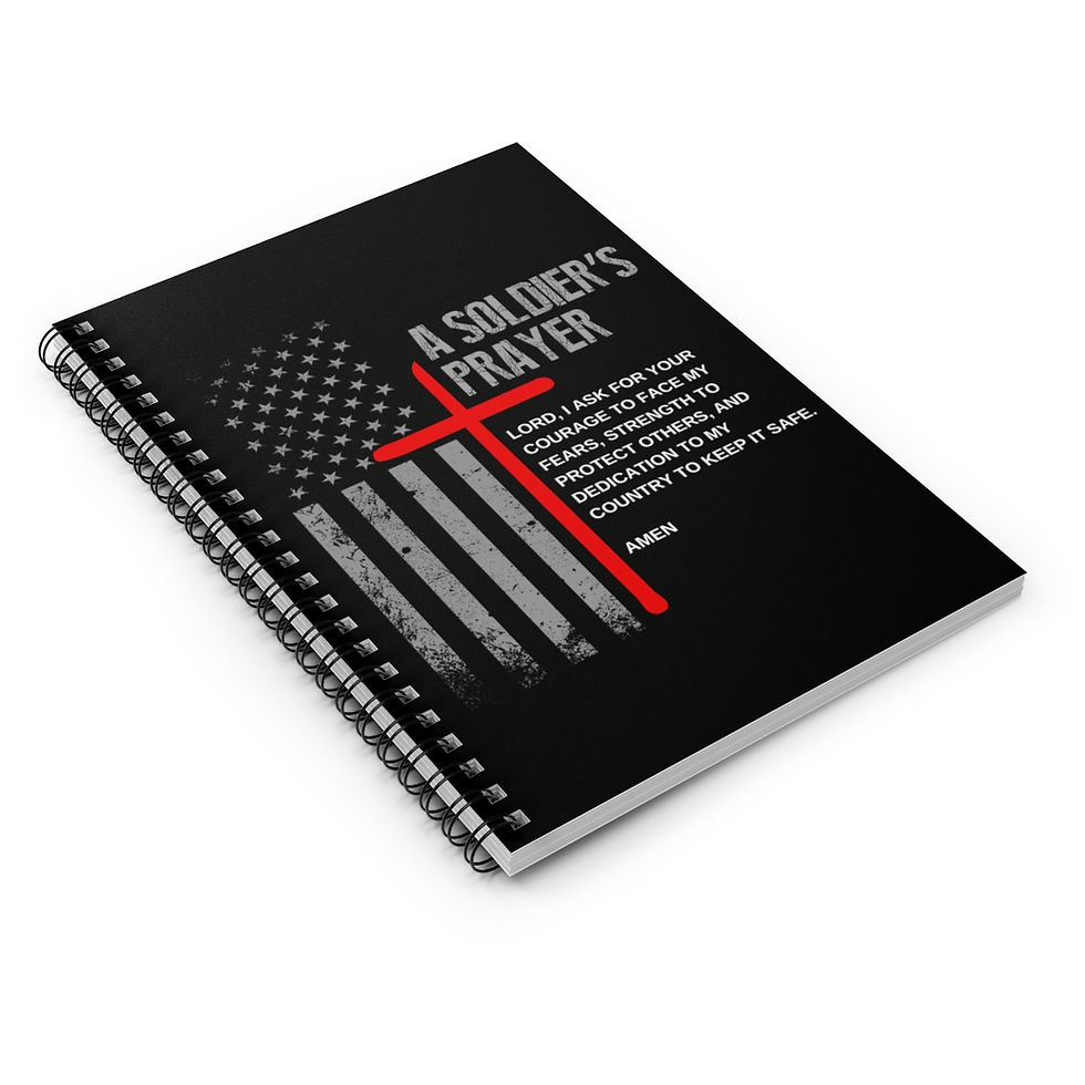A Soldier's Prayer Spiral Notebook - Ruled Line