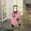 Thumbnail: Pink Skull Luggage Cover, Available in 3 sizes