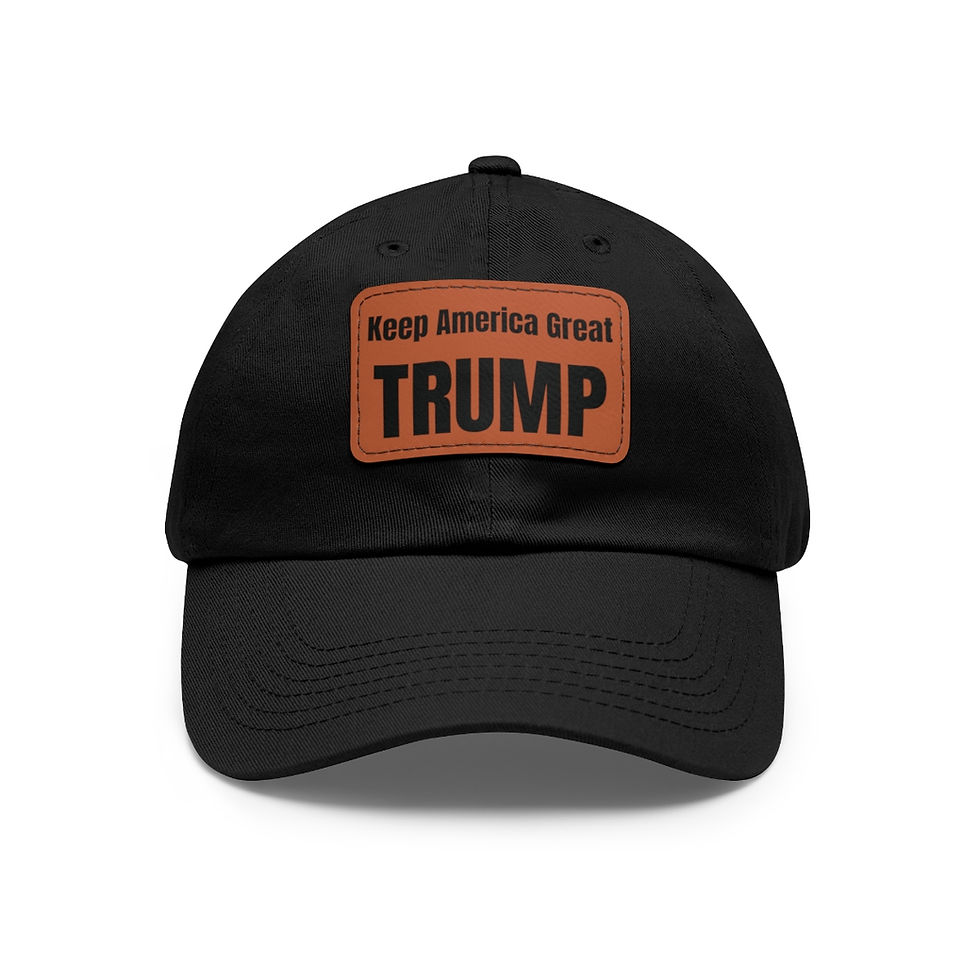 Thumbnail: Trump, Keep America Great Hat with Leather Patch