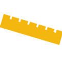 Yellow ruler illustration