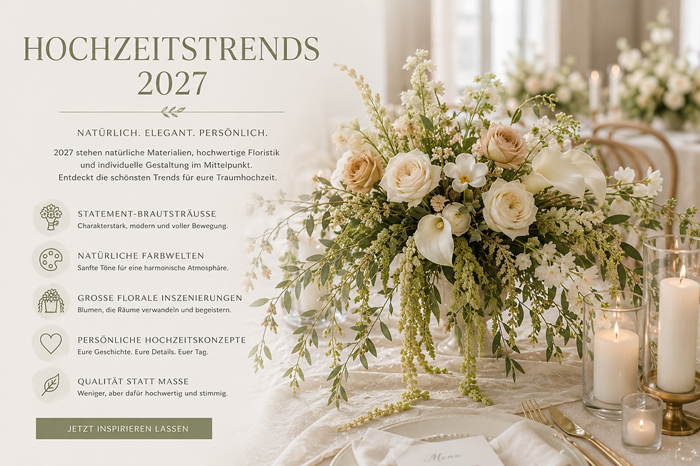 Hochzeittrends 2027 floristik