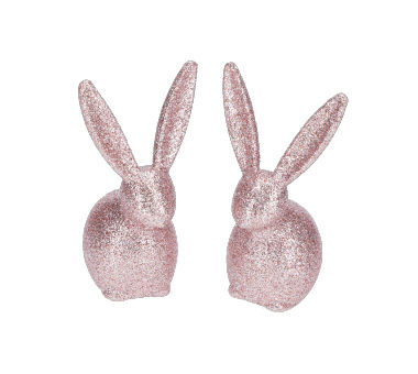 Hase Langohr KST Glitter D7 H12,5cm rosa