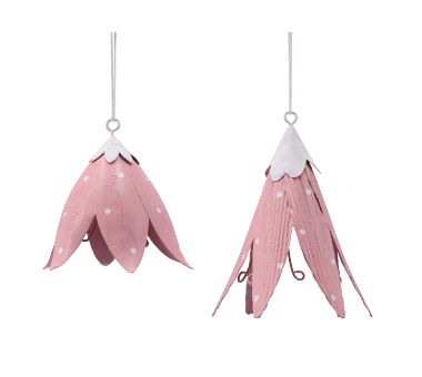Hängersortiment Blüte Blech 3Mod sort D6-8 H8-11 L16cm rosa hell
