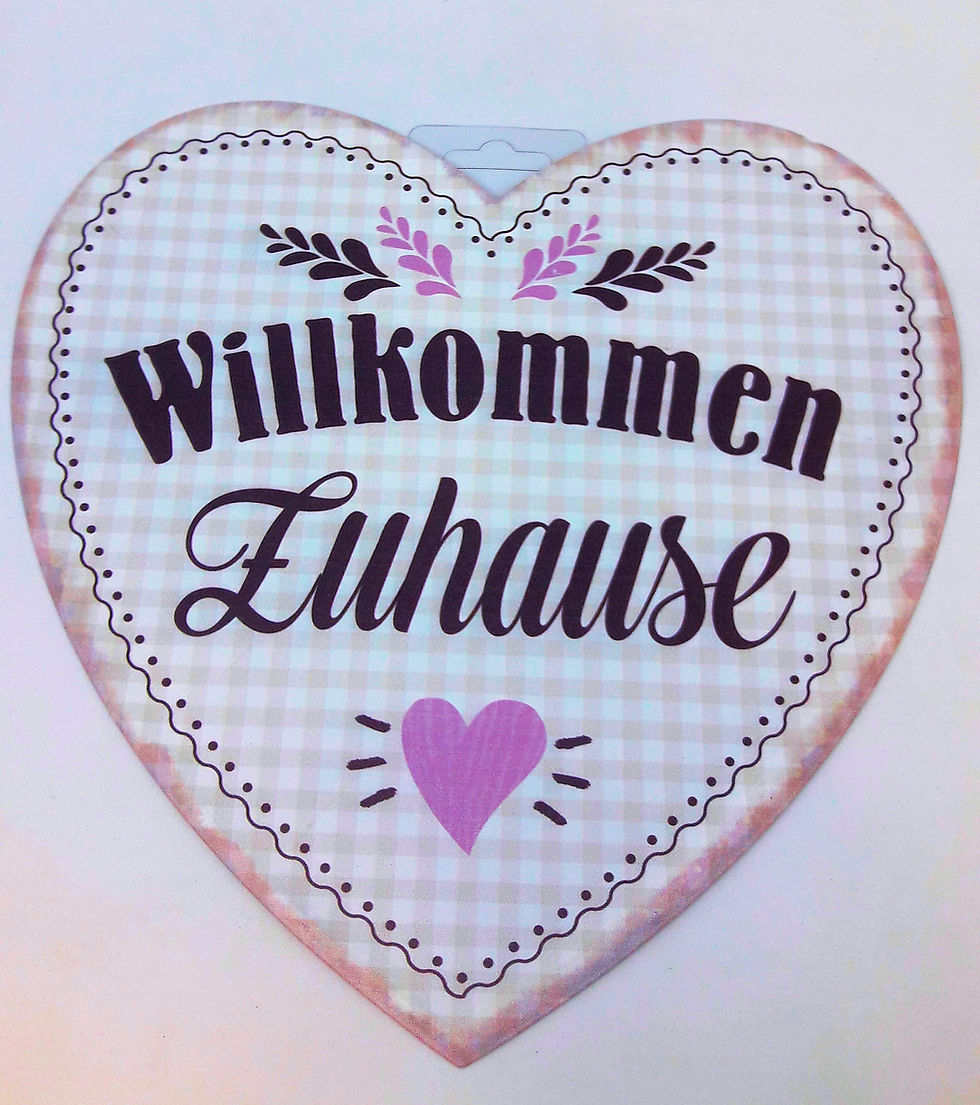 Thumbnail: Blechschild, Herzform, mit Spruch