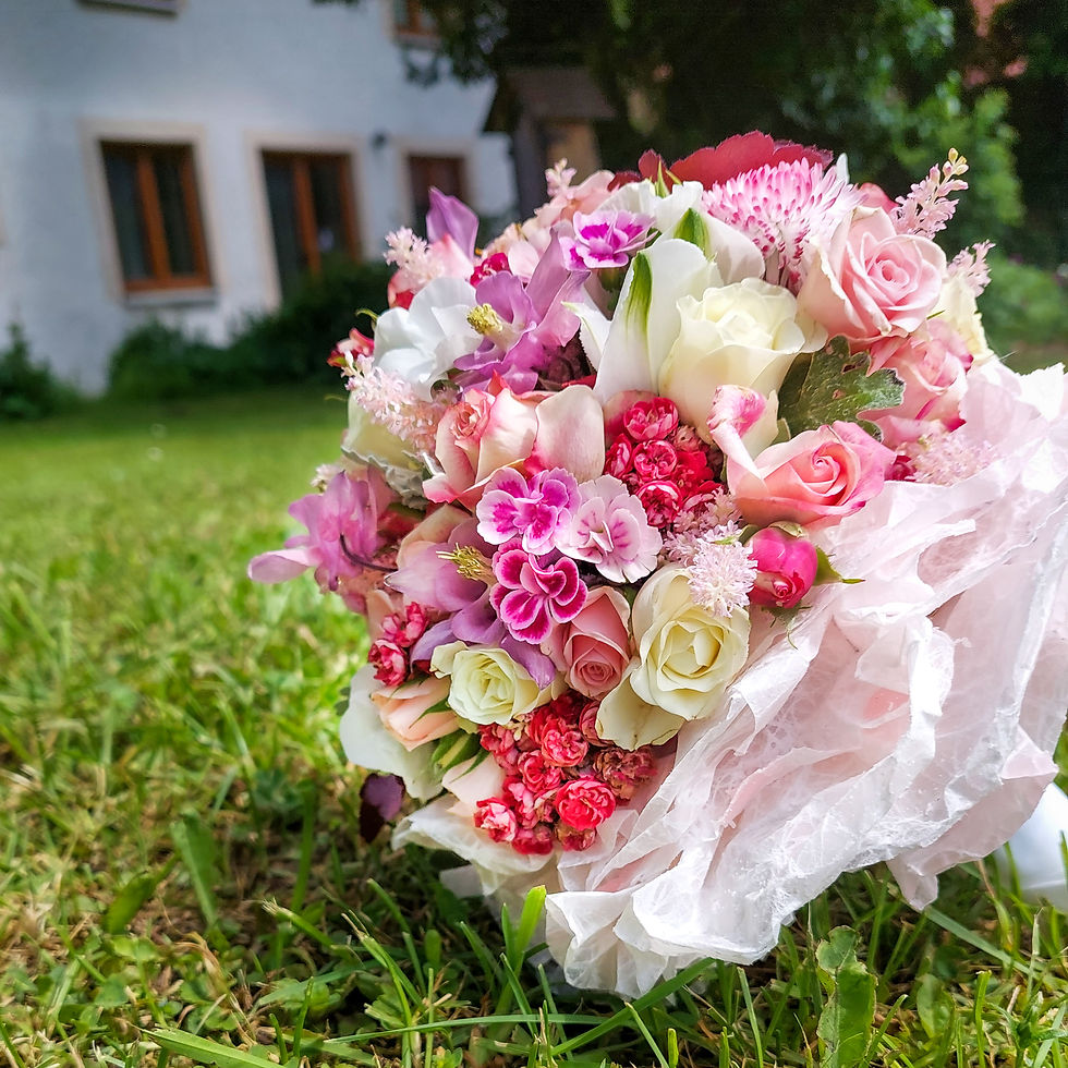 Brautstrauß, Standesamt, Prink, rosa, weiss