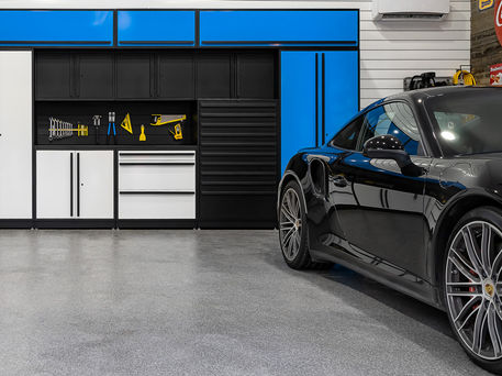 We offer various cabinets and storage solutions that will fit every need. No more cardboard shipping boxes stacked all over the place. We will design the best solution for your needs with our 3D CAD software so you will get a good representation of the packaging and the overall layout of your garage.