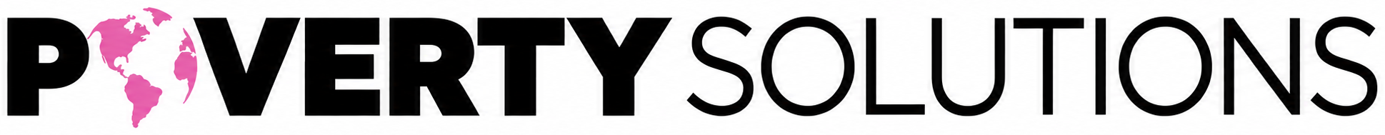 Poverty Solutions official black wordmark with globe