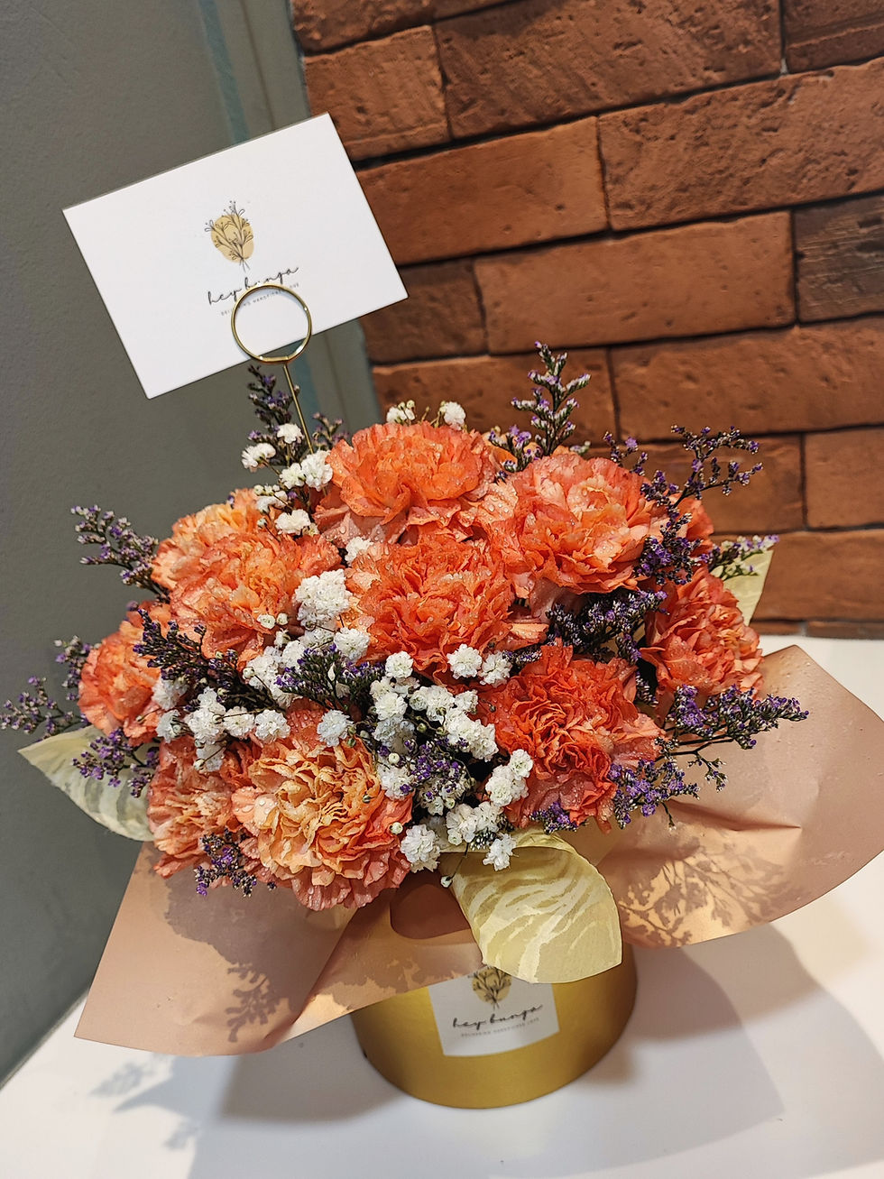 Thumbnail: HBF20: Flower Box (Carnation & Baby Breath)
