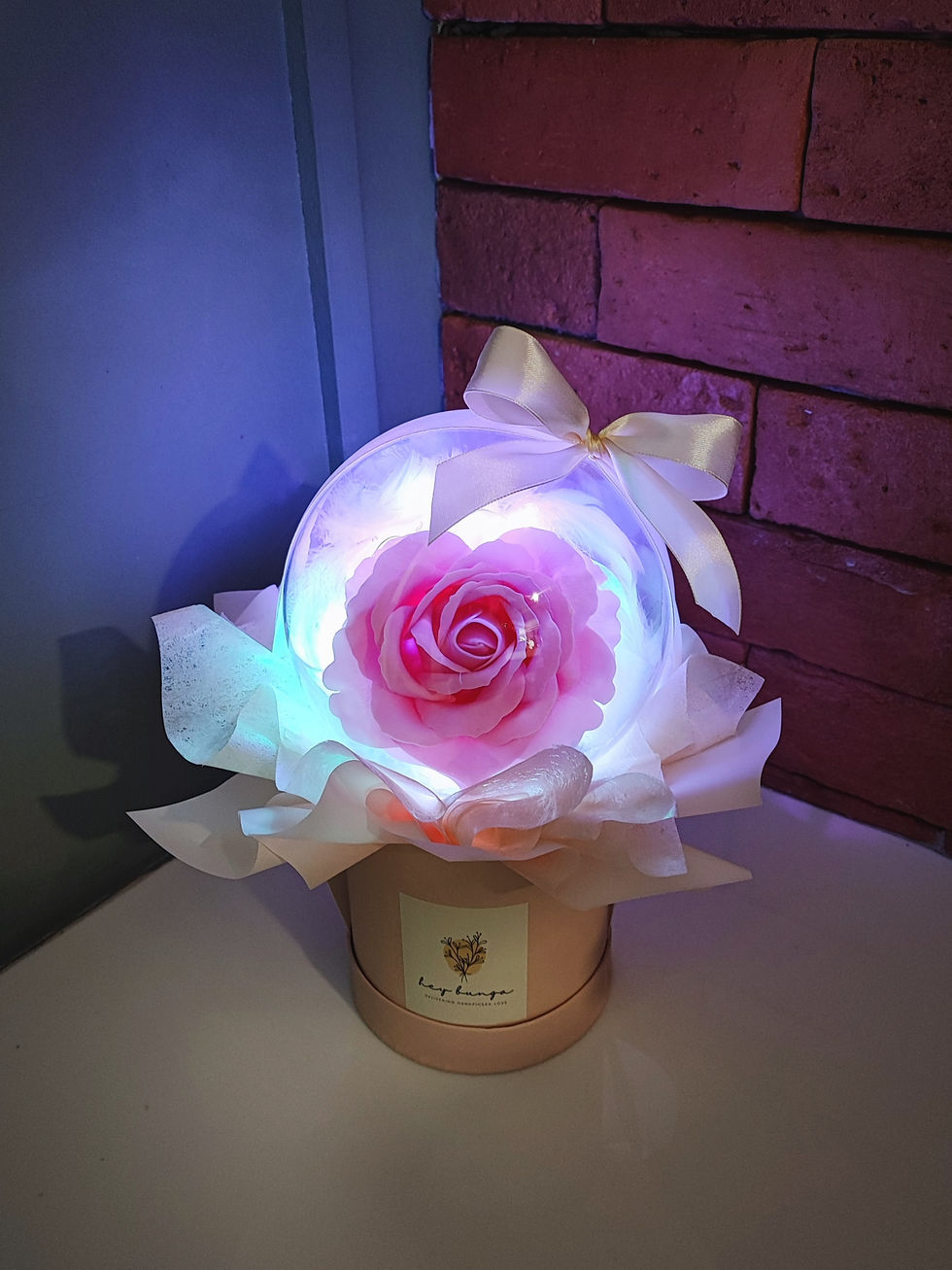 Thumbnail: Valentine's Day Scented Rose in Acrylic Ball