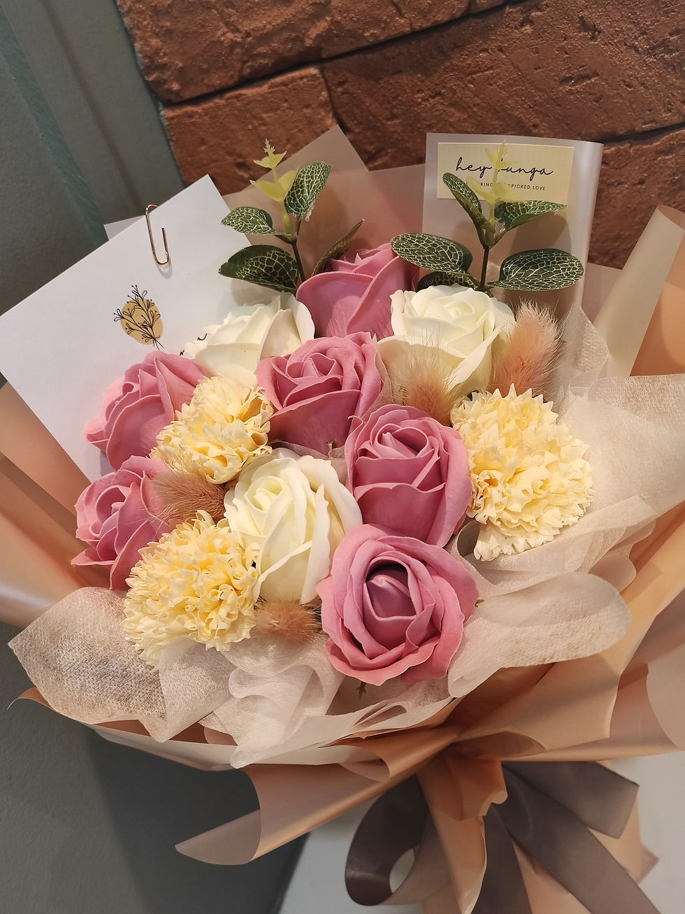 Flower Bouquet (Scented Soap Roses & Carnations)