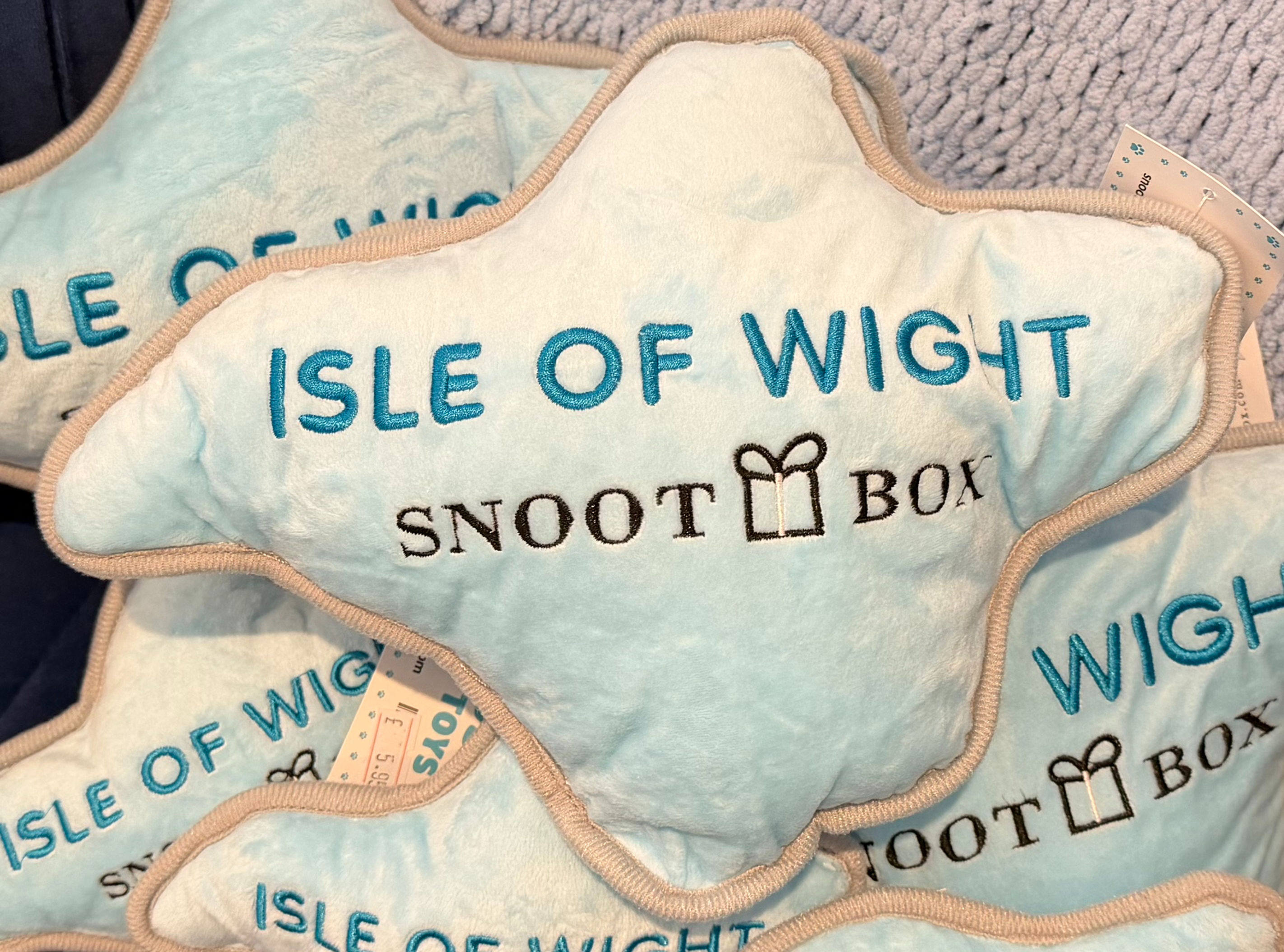 Isle of Wight plush dog squeaky toy - large