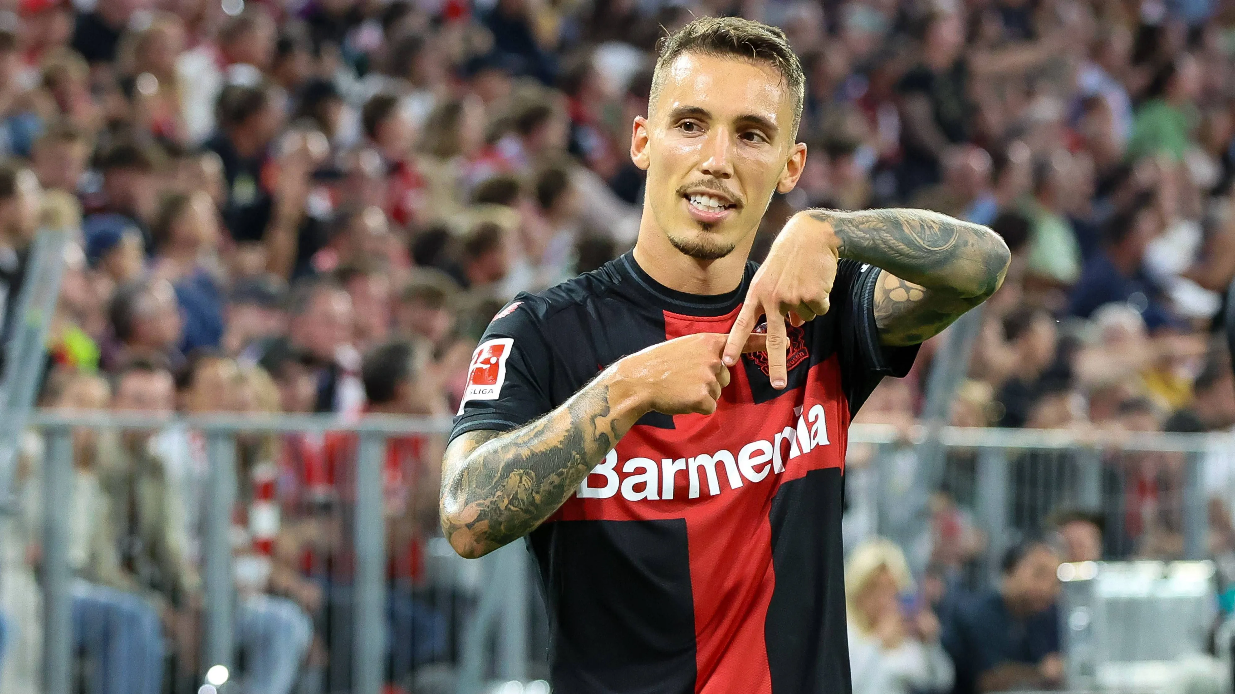 Spanish player Alejandro Grimaldo, Bayer Leverkusen player