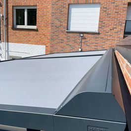 Grote verandazonwering op maat Zonwering-winkel Grembergen.