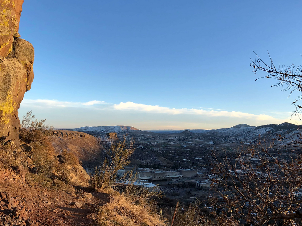 Overlooking Golden from North Table Mountain at Sunset