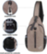 Thumbnail: WATERFLY Crossbody Sling Backpack Sling Bag Travel Hiking Chest Bag Daypack