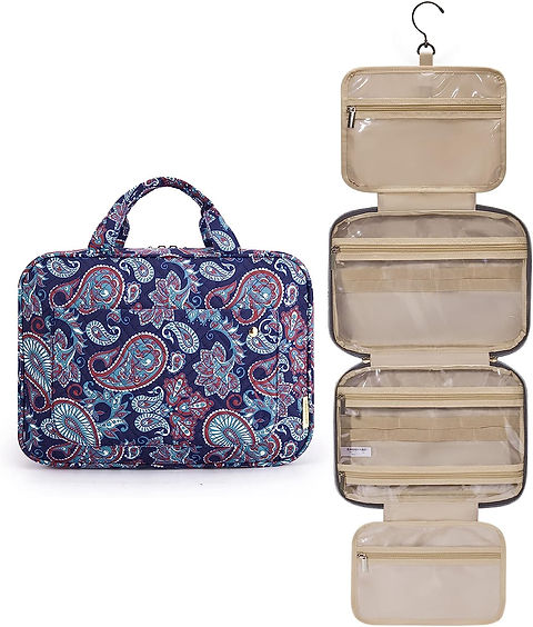 BAGSMART Toiletry Bag Travel Bag with Hanging Hook, Water-resistant Makeup Cosm | thetravelsource BAGSMART Toiletry Bag Travel Bag with Hanging Hook, Water-resistant Makeup Cosm | thetravelsource