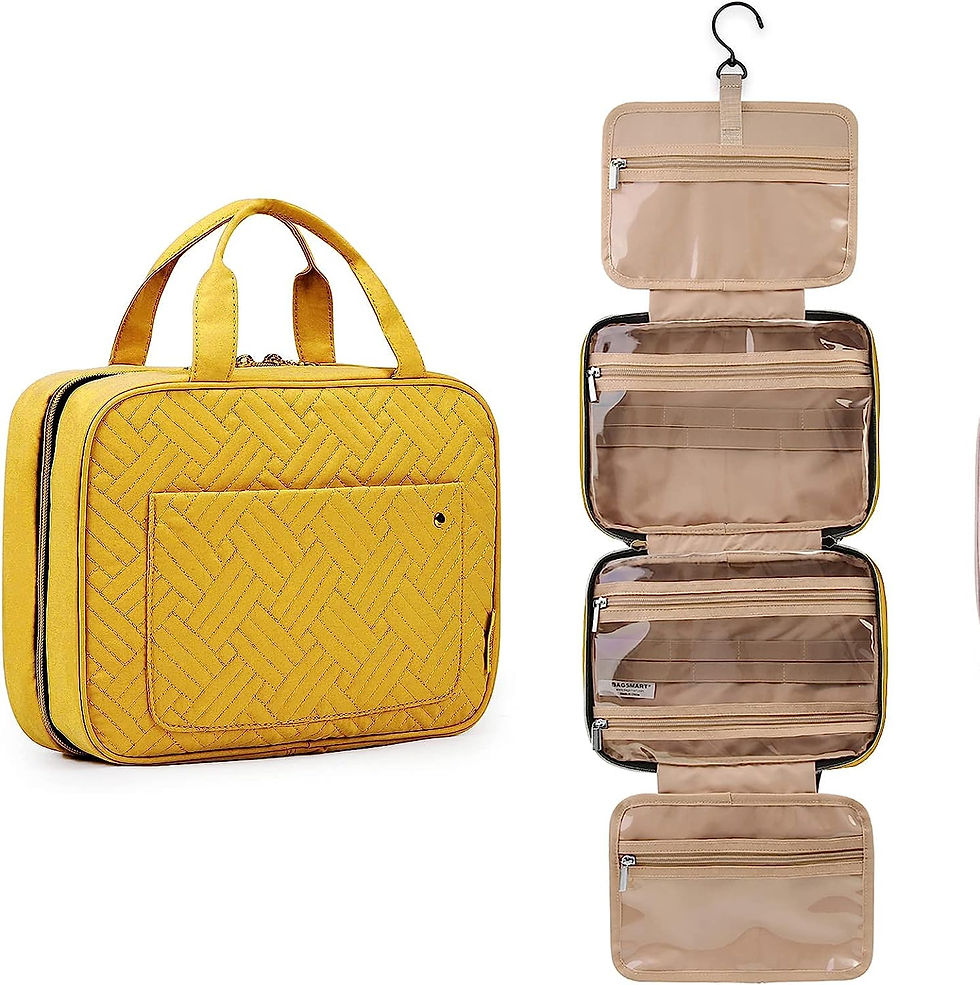 Thumbnail: BAGSMART Toiletry Bag Travel Bag with Hanging Hook, Water-resistant Makeup Cosm