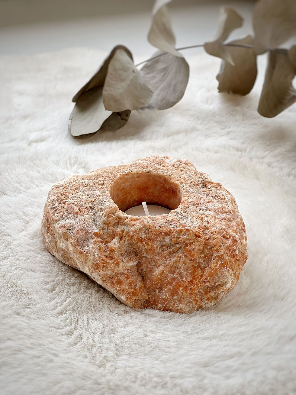 Miniatura: Portavelas de Calcita Naranja | Bruto