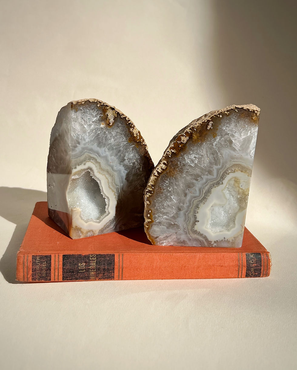 Miniatura: Sujetalibros de Ágata Natural