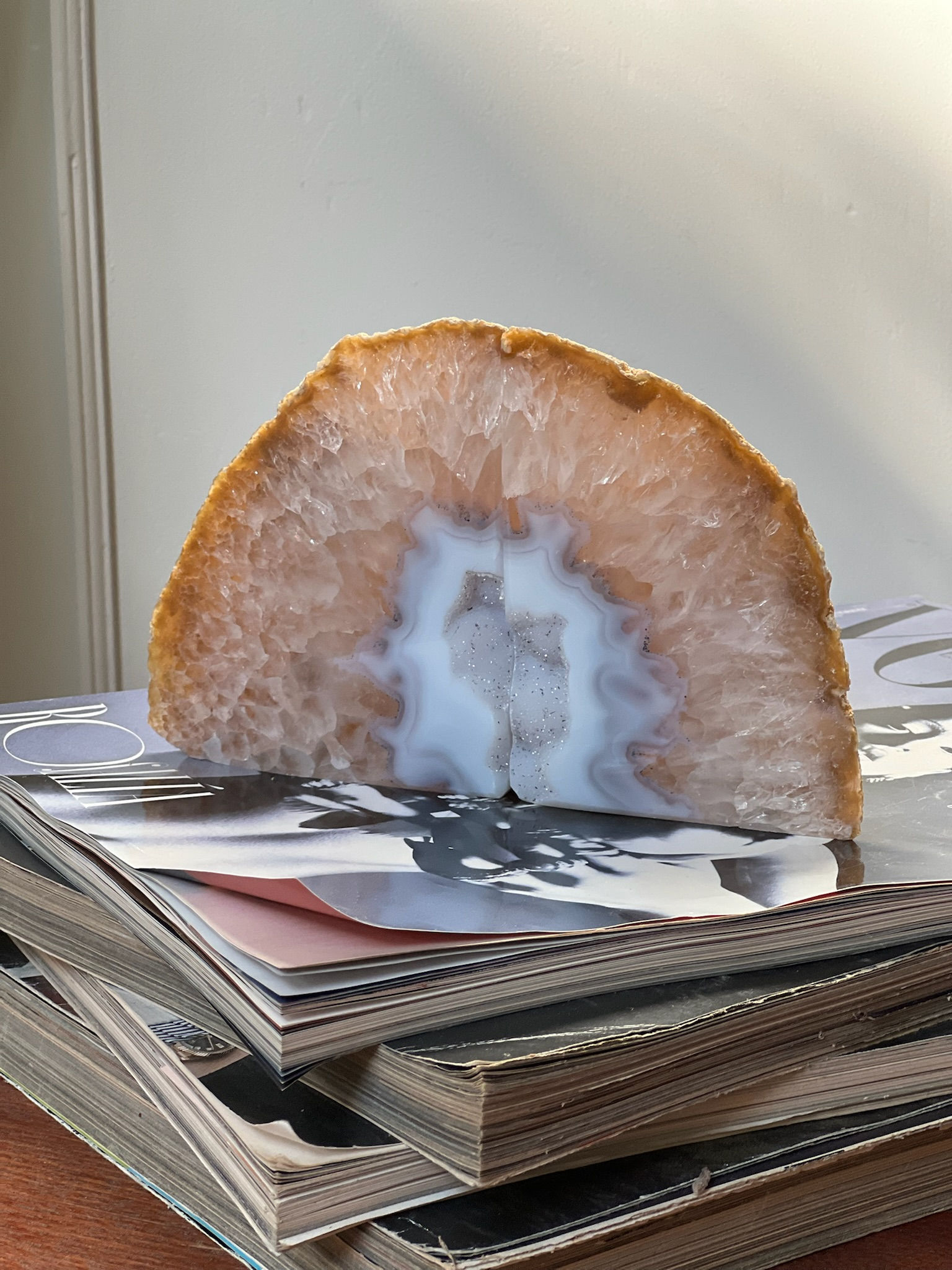 Sujetalibros de Ágata natural 