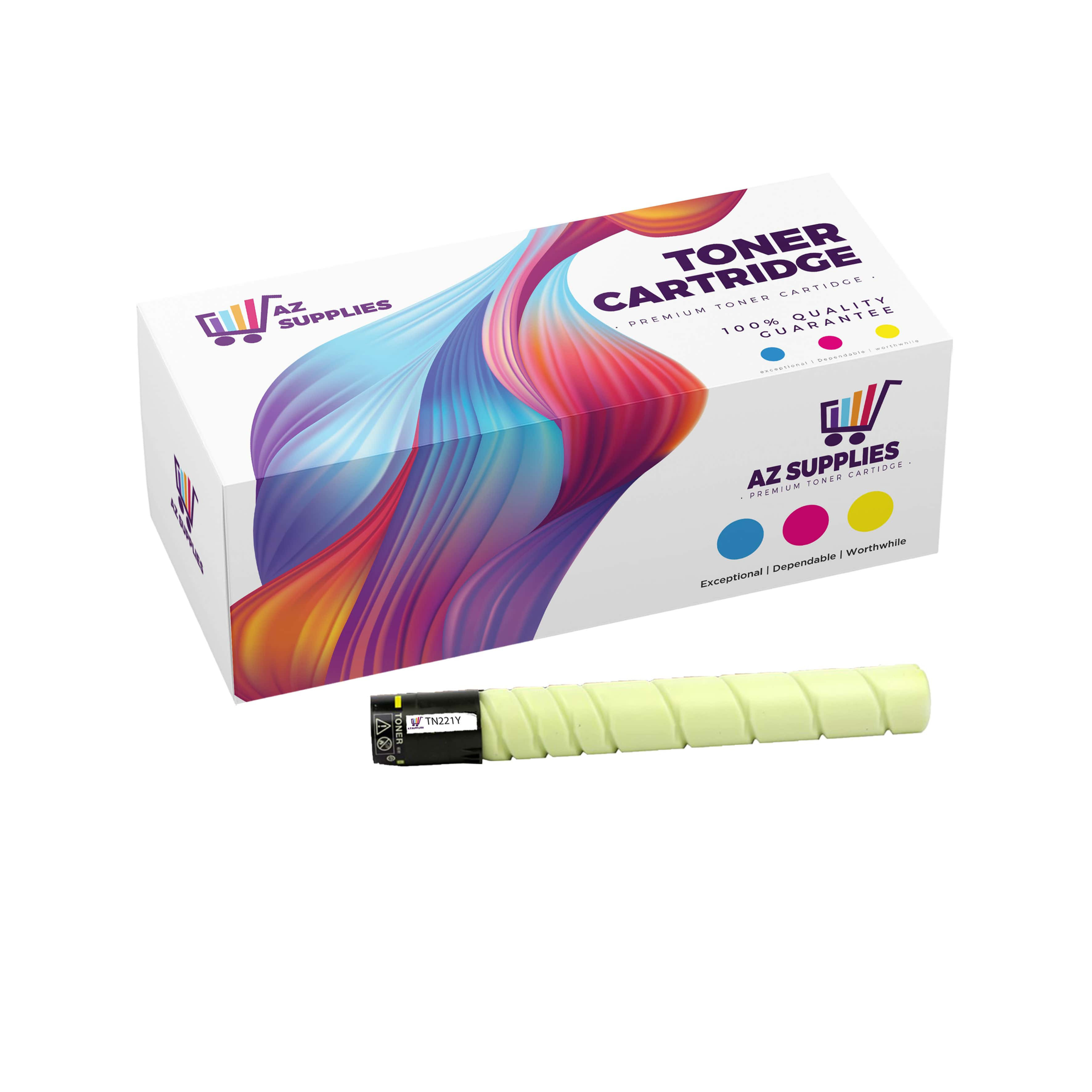 KONICA MINOLTA TN221Y COMPATIBLE YELLOW TONER CARTRIDGE