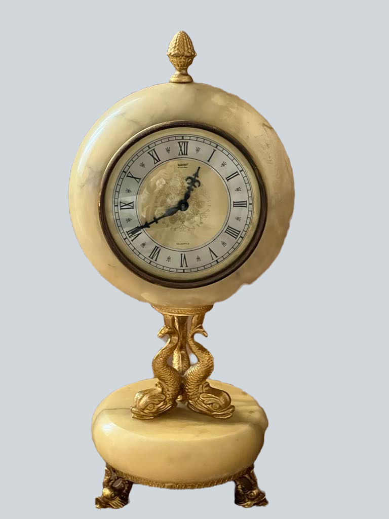 Xavier of London Onyx Ornate Design Table Clock