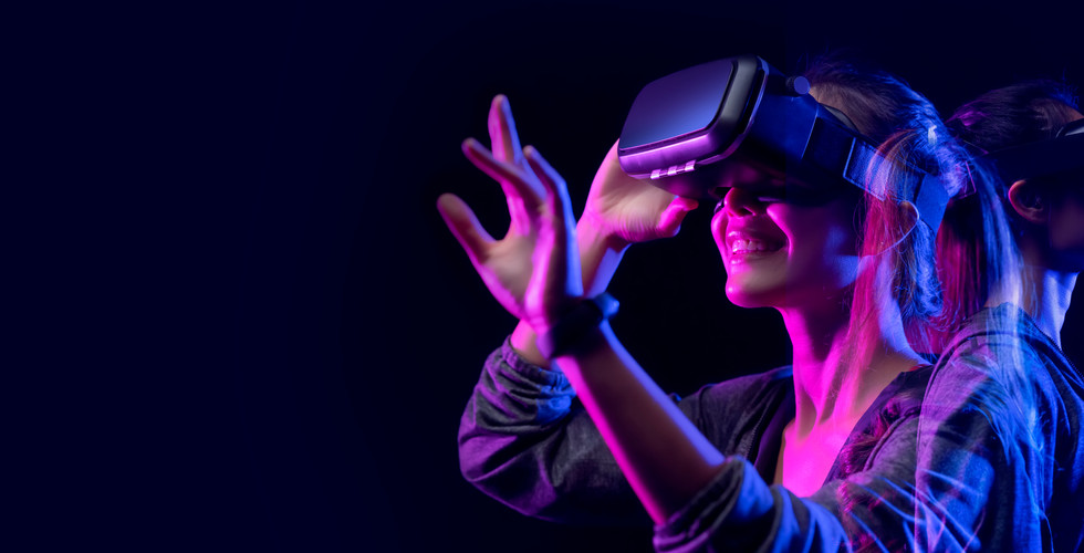 Virtual reality gaming setup at MeetspaceVR in Bristol, offering immersive experiences and interactive adventures for players of all ages