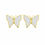 Miniatura: 1/8 CTW ROUND DIAMOND BUTTERFLY BUG EARRINGS 10K YELLOW GOLD